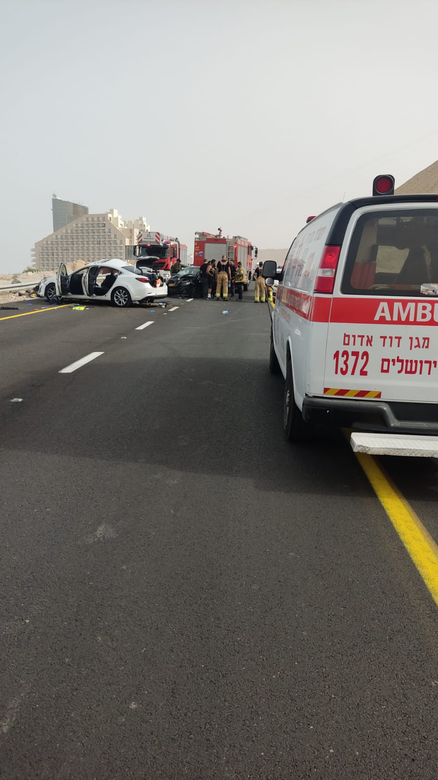 5 مصابين بحادث طرق على شارع 90 قرب فنادق البحر الميت